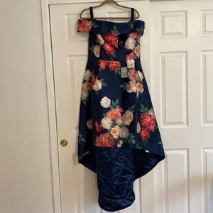 Brand new w/ tags - floral high/low satin dress
